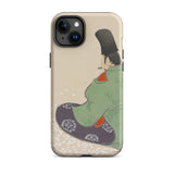 Flute Player - Kamisaka Sekka Art Iphone Case, 15 Plus / Matte, Iphone Case Japanese Art