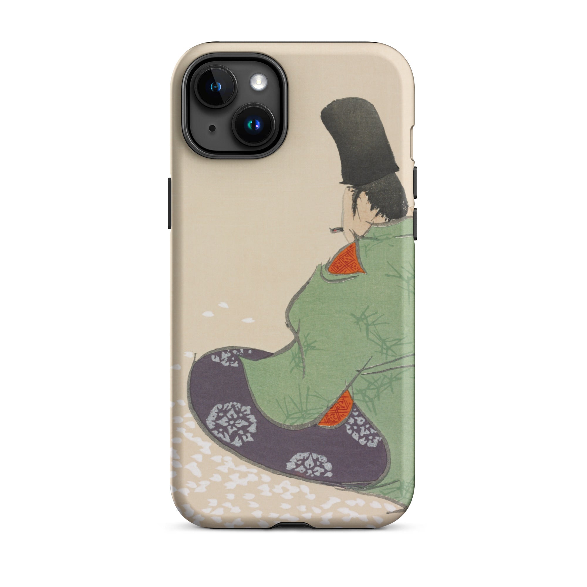 Flute Player Kamisaka Sekka Art Iphone Case, 15 Plus / Matte, Iphone Case Japanese Art