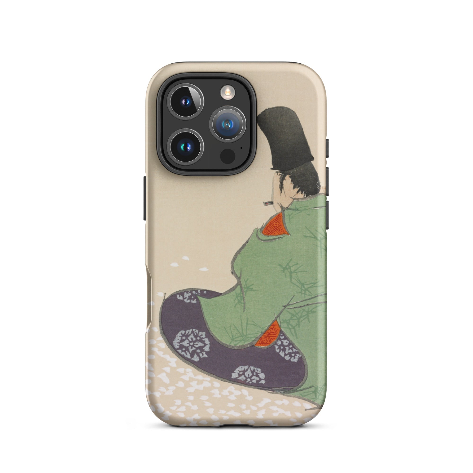 Flute Player Kamisaka Sekka Art Iphone Case, 16 Pro / Matte, Phone Case Japanese Art