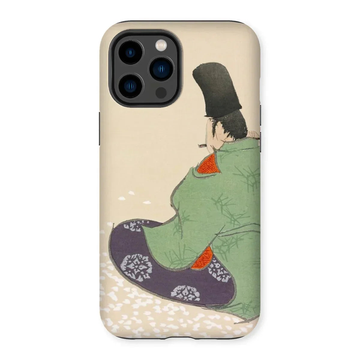 Flute Player - Kamisaka Sekka Art Iphone Case, 14 Pro Max / Matte, Kite-791091146, Iphone Case Japanese-style