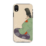Flute Player - Kamisaka Sekka Art Iphone Case, Xr / Matte, Phone Case Traditional Japanese Art Print Seated Figure