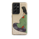 Flute Player - Kamisaka Sekka Art Samsung Case, Galaxy S21 Ultra / Matte, Smartphone Case Traditional Japanese-style Illustration Person