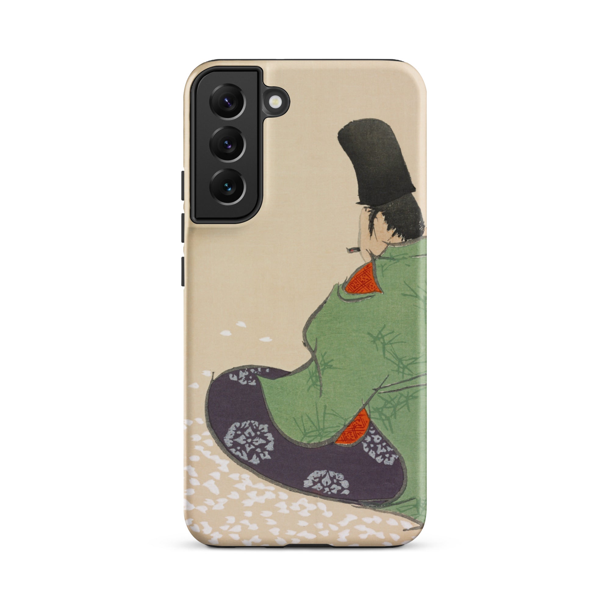 Flute Player Kamisaka Sekka Art Samsung Case, Galaxy S22 Plus / Matte, Phone Case Japanese Style Illustration Person Traditional Attire