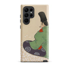 Flute Player Kamisaka Sekka Art Samsung Case, Galaxy S22 Ultra / Matte, Smartphone Case Traditional Japanese Art Design