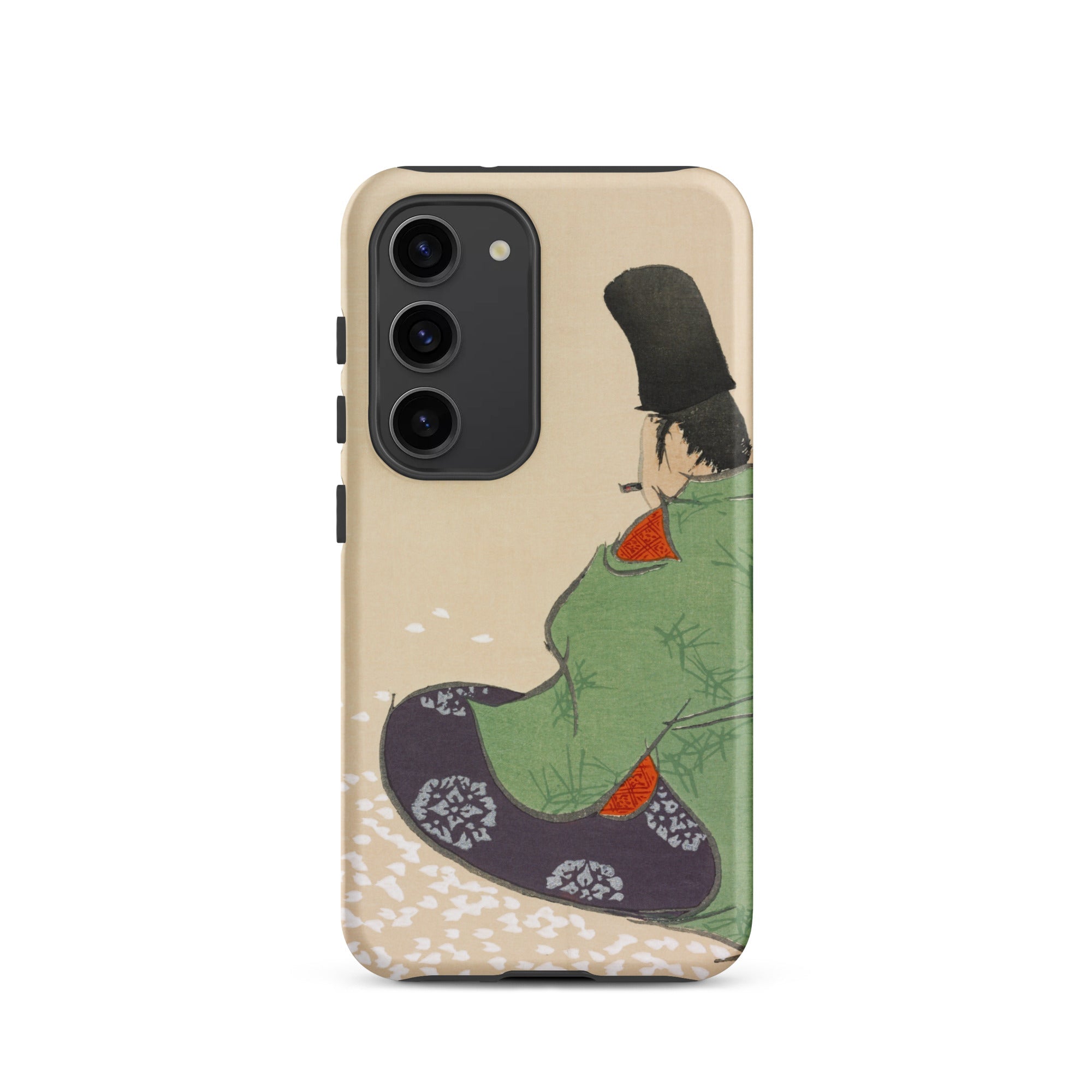 Flute Player Kamisaka Sekka Art Samsung Case, Galaxy S23 / Matte, Smartphone Case Illustration Person Traditional Japanese Attire