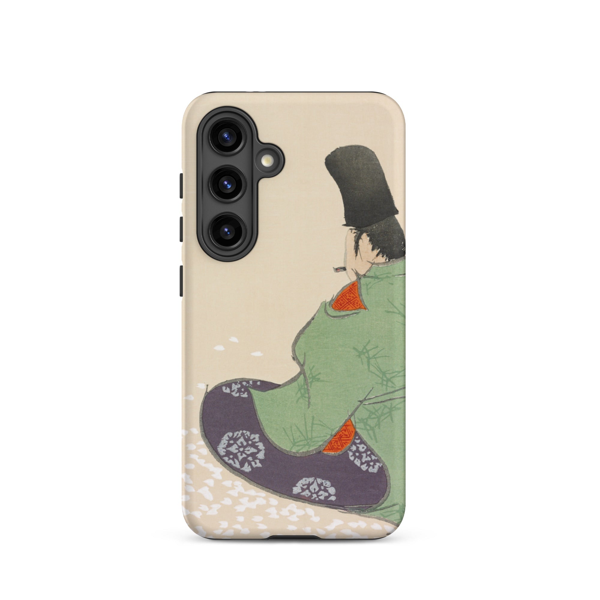 Flute Player Kamisaka Sekka Art Samsung Case, Galaxy S24 / Matte, Phone Case Japanese Style Illustration Person Traditional Attire
