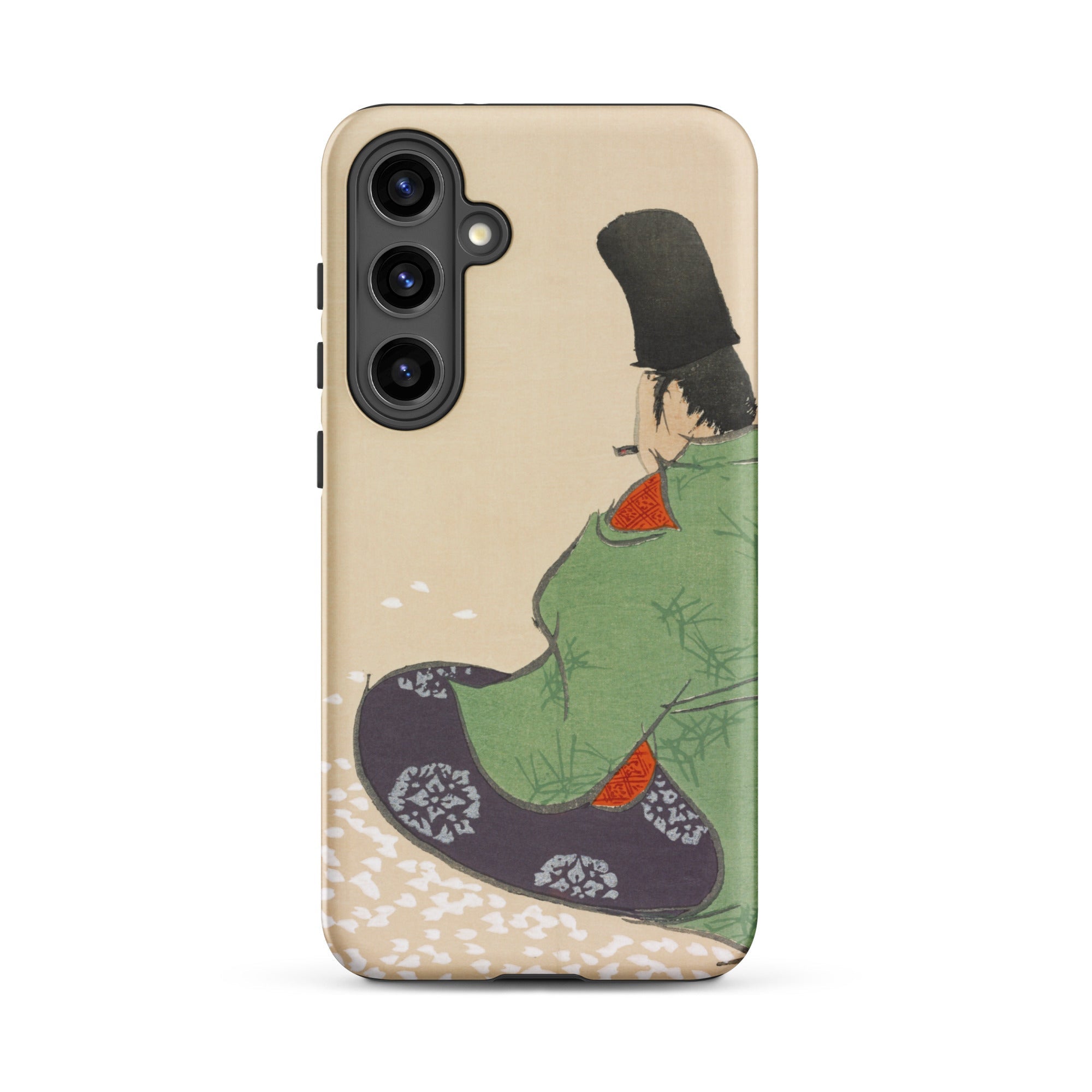 Flute Player Kamisaka Sekka Art Samsung Case, Galaxy S24 Plus / Matte, Smartphone Case Japanese Style Illustration Person Traditional Attire