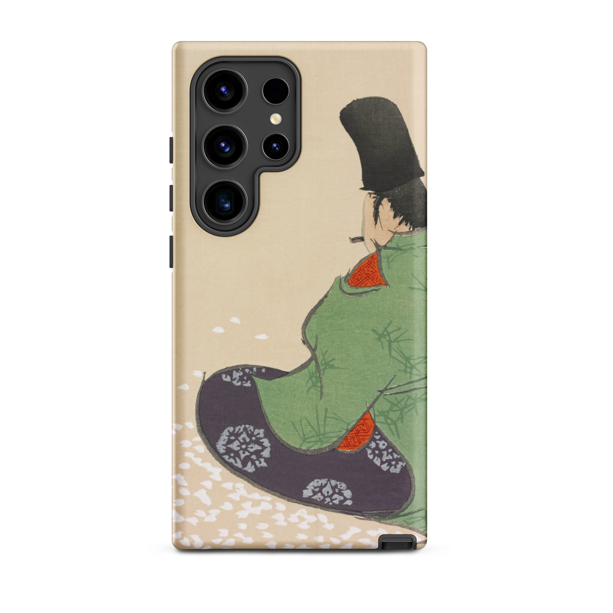 Flute Player Kamisaka Sekka Art Samsung Case, Galaxy S24 Ultra / Matte, Smartphone Case Traditional Japanese Style Illustration Person