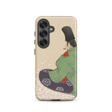 Flute Player - Kamisaka Sekka Art Samsung Case, Galaxy S25 / Matte, Beige Smartphone Case Traditional Japanese Art Design Person