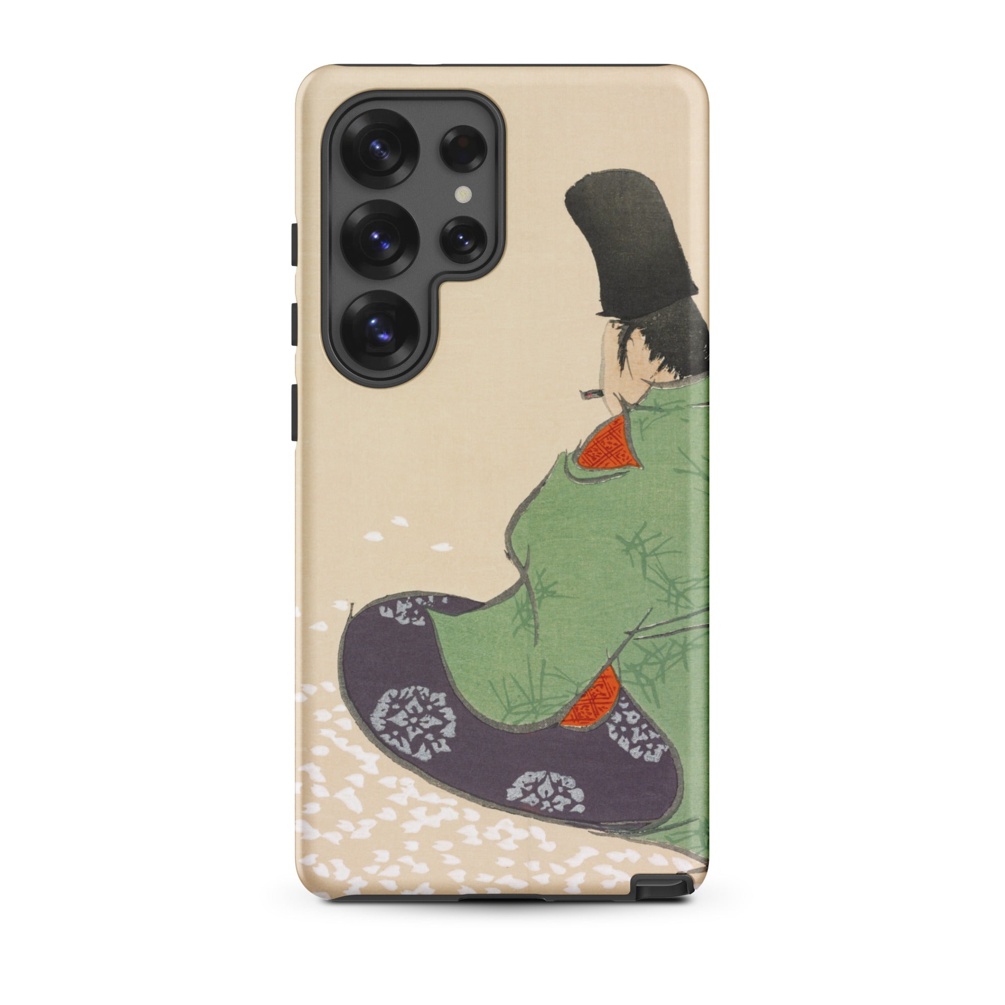 Flute Player Kamisaka Sekka Art Samsung Case, Galaxy S25 Ultra / Matte, Smartphone Case Traditional Japanese Art Design Person Ancient