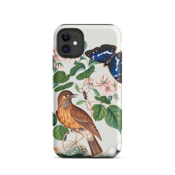 Flycatcher Emperor and Beetle - James Bolton Iphone Case, 11 / Matte, Bird Butterfly Patterned Phone Case