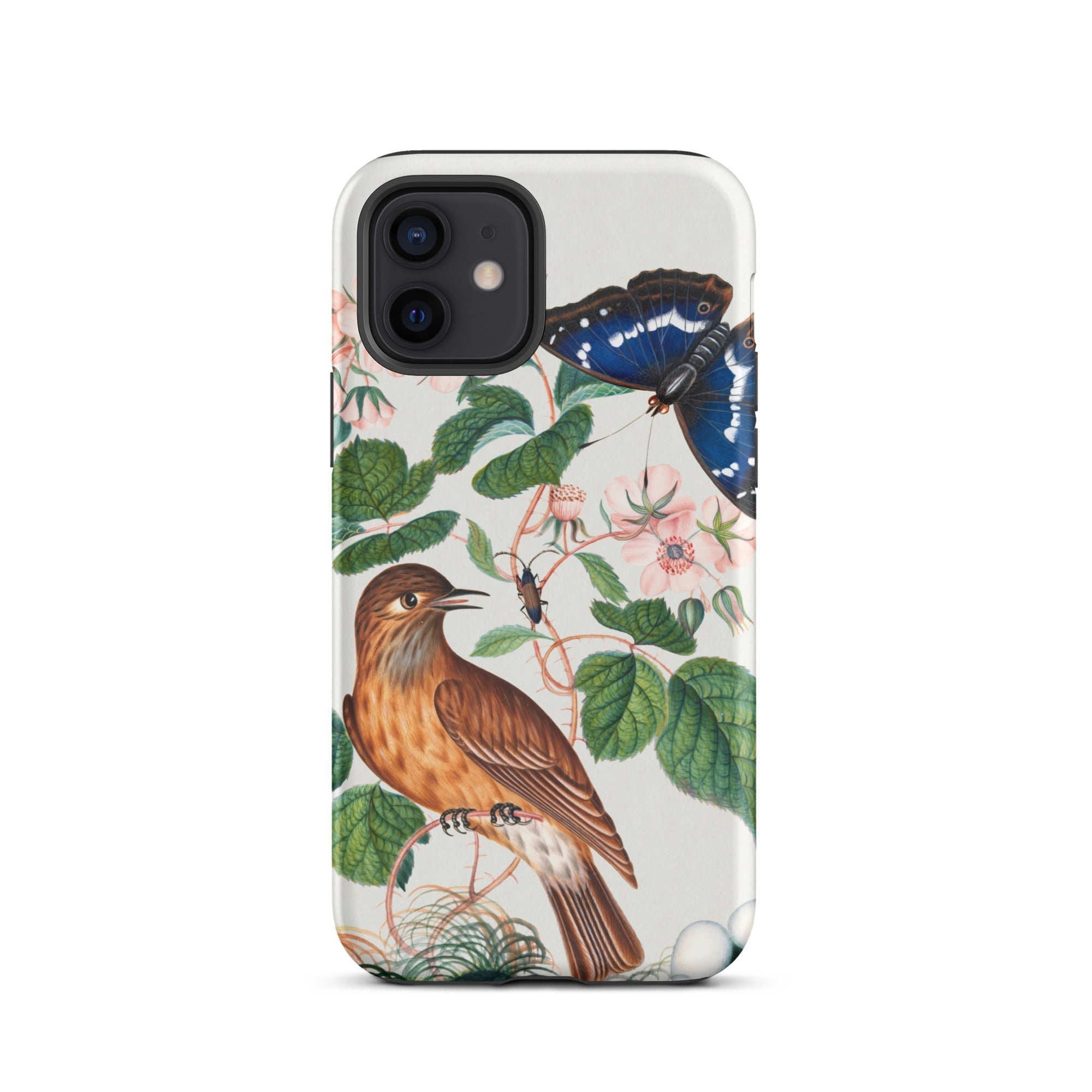 Flycatcher Emperor and Beetle James Bolton Iphone Case, 12 / Matte, Bird Butterfly Patterned Phone Case