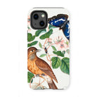 Flycatcher Emperor and Beetle - James Bolton Iphone Case, 13 Mini / Matte, Decorative Phone Case Nature Illustration Bird Butterfly Among