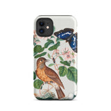 Flycatcher Emperor and Beetle - James Bolton Phone Case Iphone 11 / Matte Bird Butterfly Patterned Bolton’s Botanical Wizardry, Dances,
