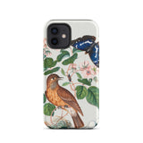 Flycatcher Emperor and Beetle - James Bolton Phone Case Iphone 12 / Matte Bird Butterfly Patterned Phone Case James Bolton’s Botanical