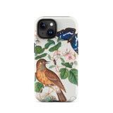 Flycatcher Emperor and Beetle - James Bolton Phone Case Iphone 15 / Matte Bird Butterfly Patterned Phone Case James Bolton’s Botanical