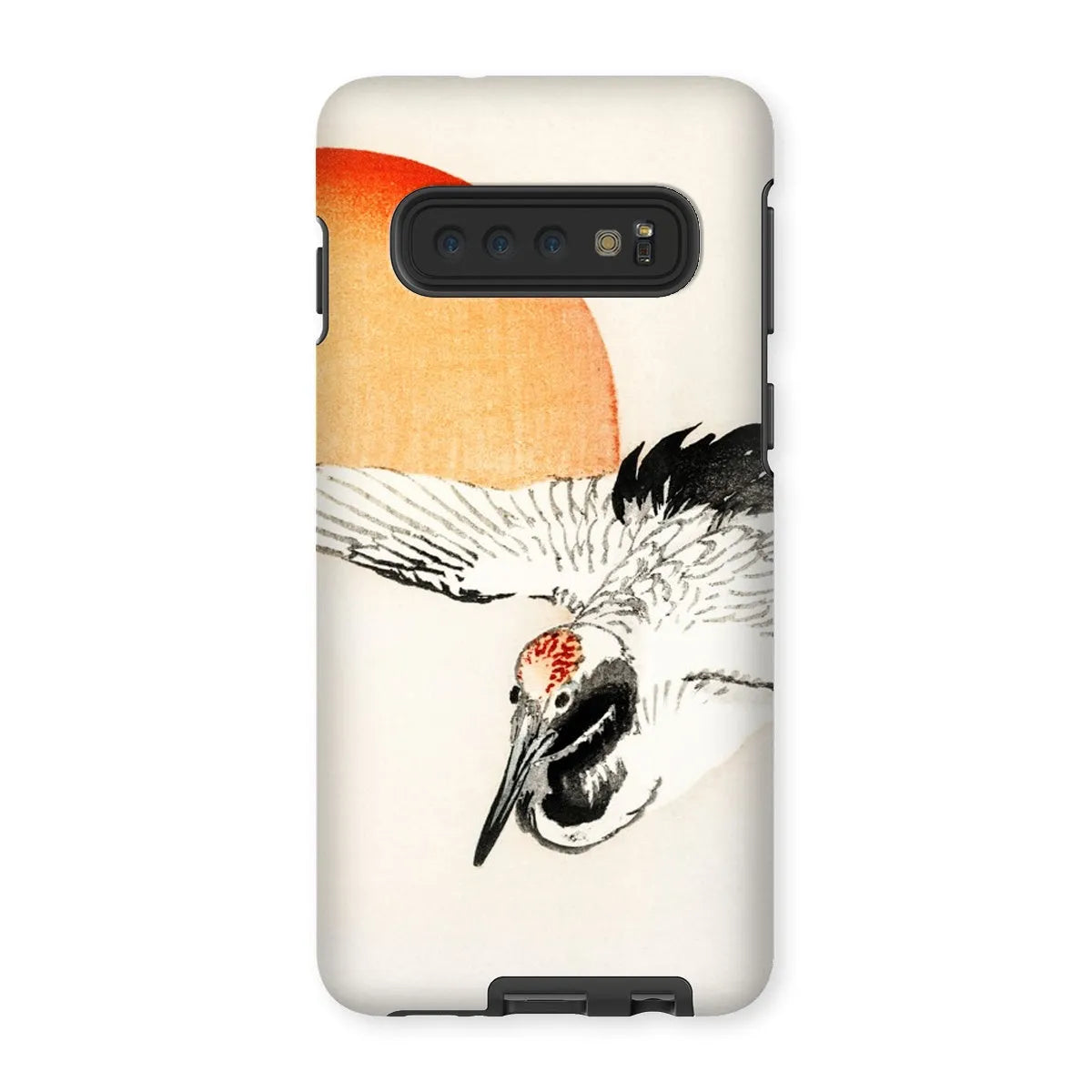 Flying Crane Japanese Aesthetic Phone Case - Kōno Bairei - Samsung Galaxy S10 / Matte - Mobile Phone Cases