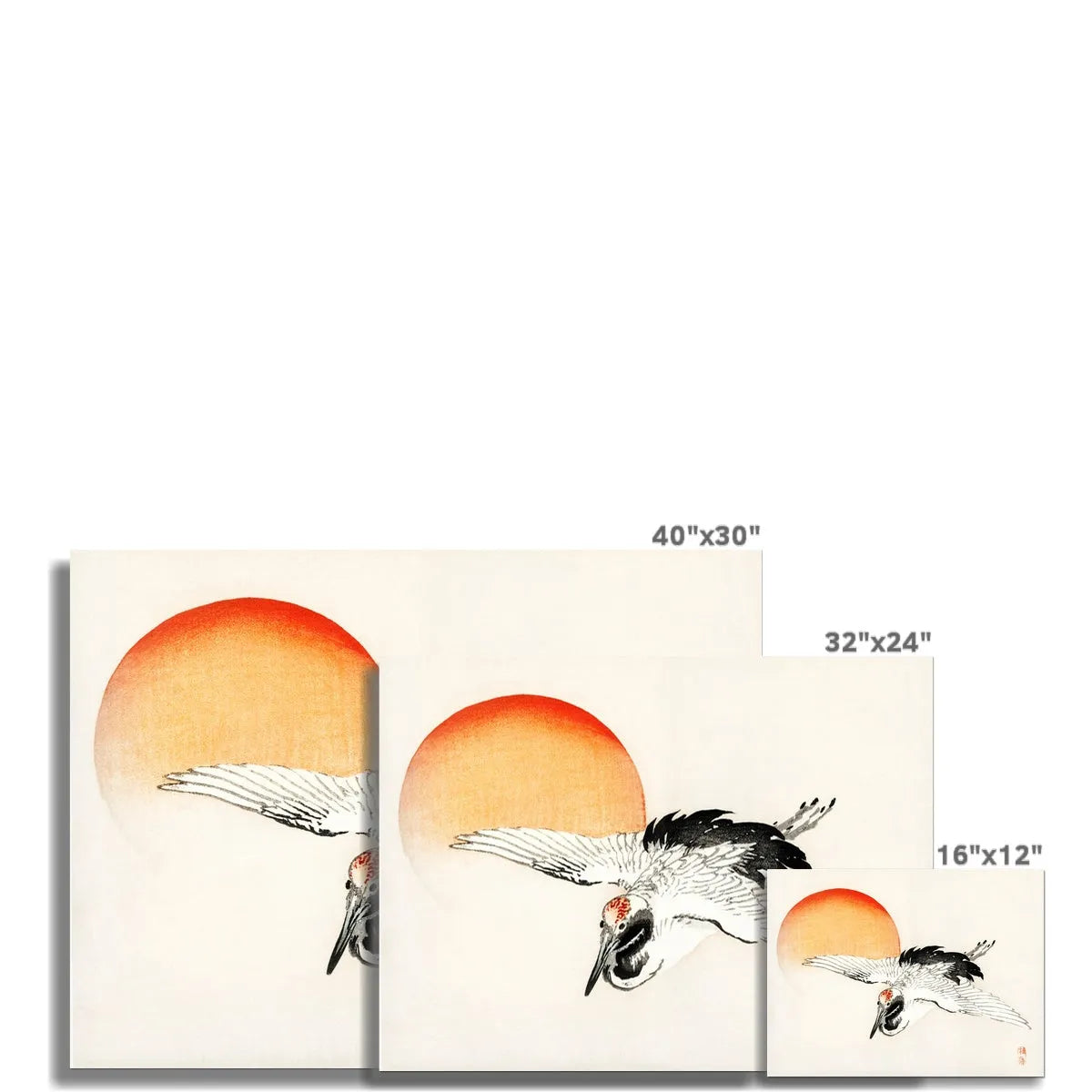 Flying Crane By Kōno Bairei Fine Art Print - Posters Prints & Visual Artwork - Aesthetic Art