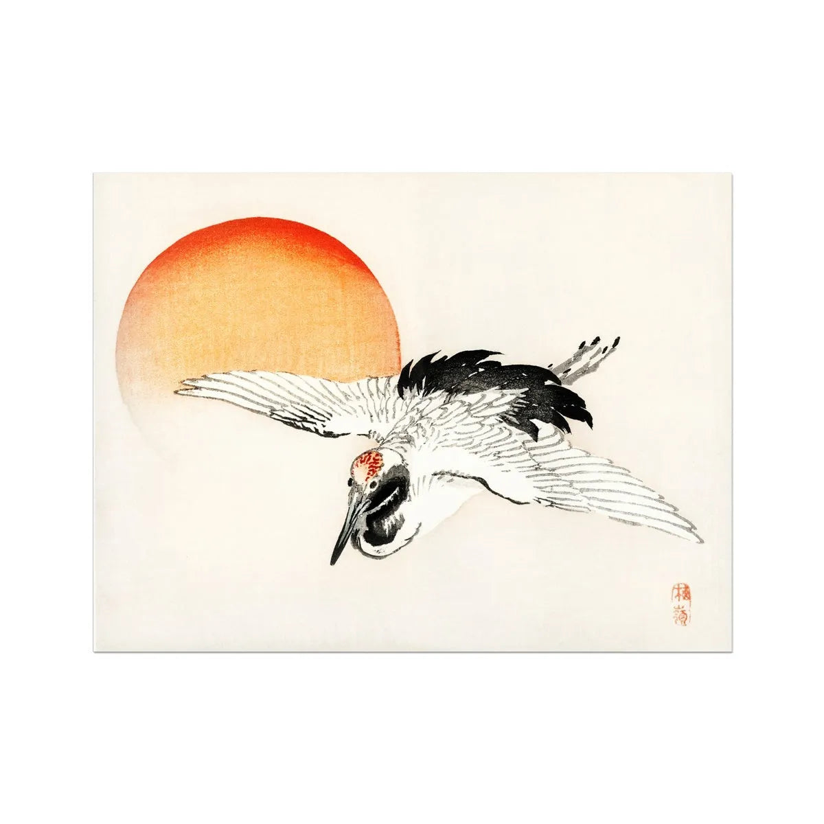 Flying Crane By Kōno Bairei Fine Art Print - 32’x24’ - Posters Prints & Visual Artwork - Aesthetic Art