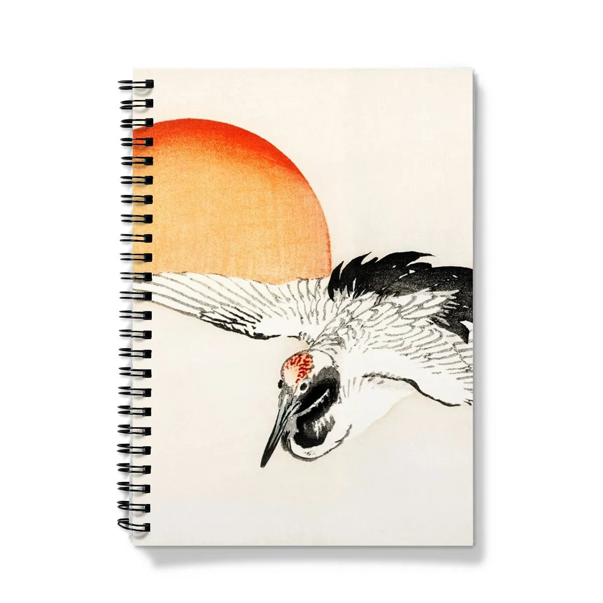 Flying Crane By Kōno Bairei Notebook - A5 / Graph - Notebooks & Notepads - Aesthetic Art