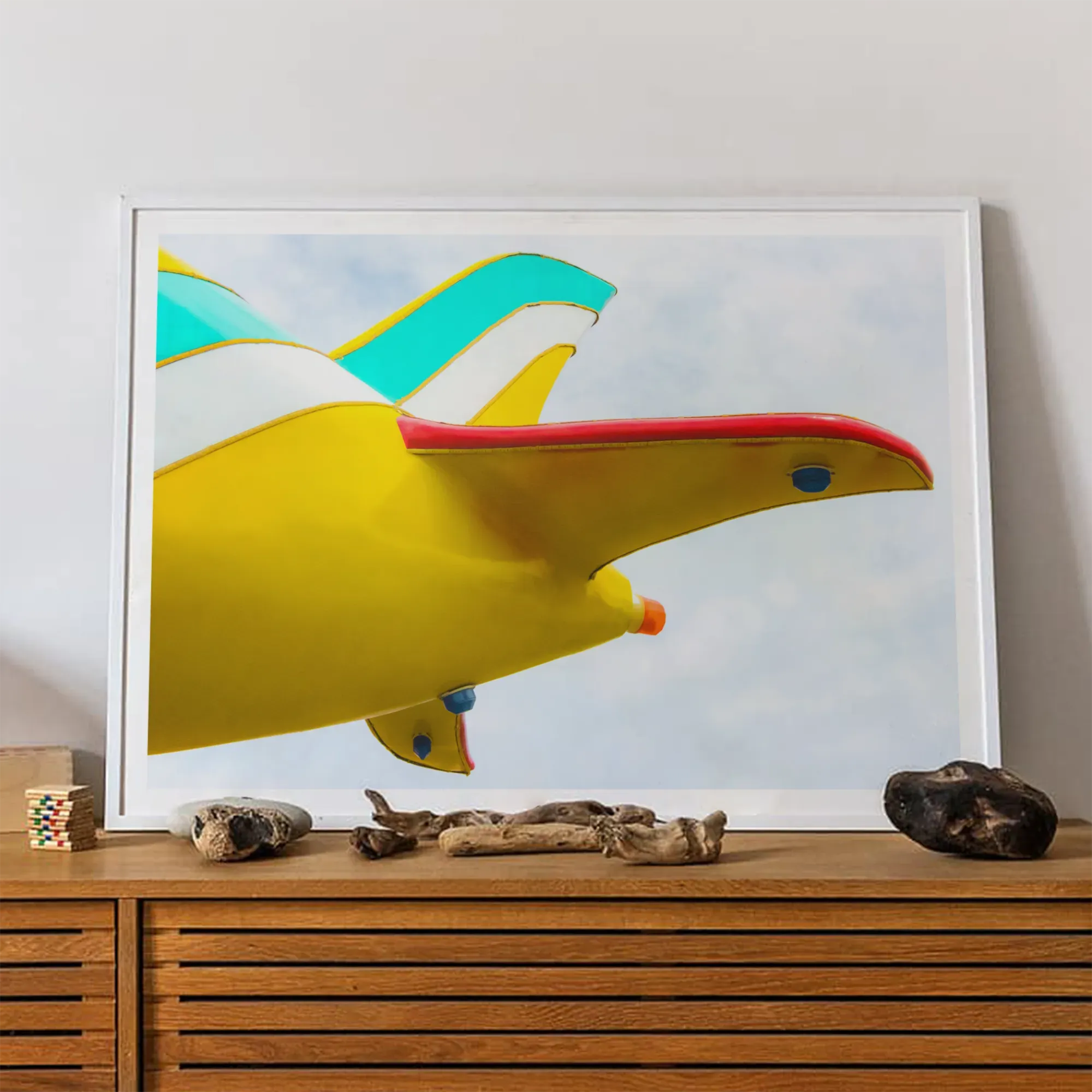 Flying High 2 Art Print - Amusement Park Airplane - Posters Prints & Visual Artwork - Aesthetic Art