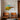 Flying High - Amusement Park Airplane Art Print, Abstract Artwork Yellow Turquoise Curved Shapes Mounted Wall