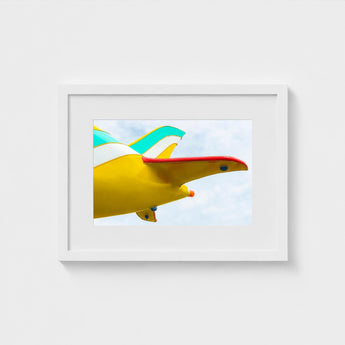 Flying High - Amusement Park Airplane Art Print / Canvas Vintage, Vibrant Prints
