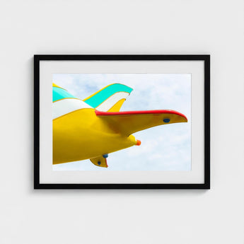 Flying High - Amusement Park Airplane Art Print / Canvas Vintage, Vibrant Prints