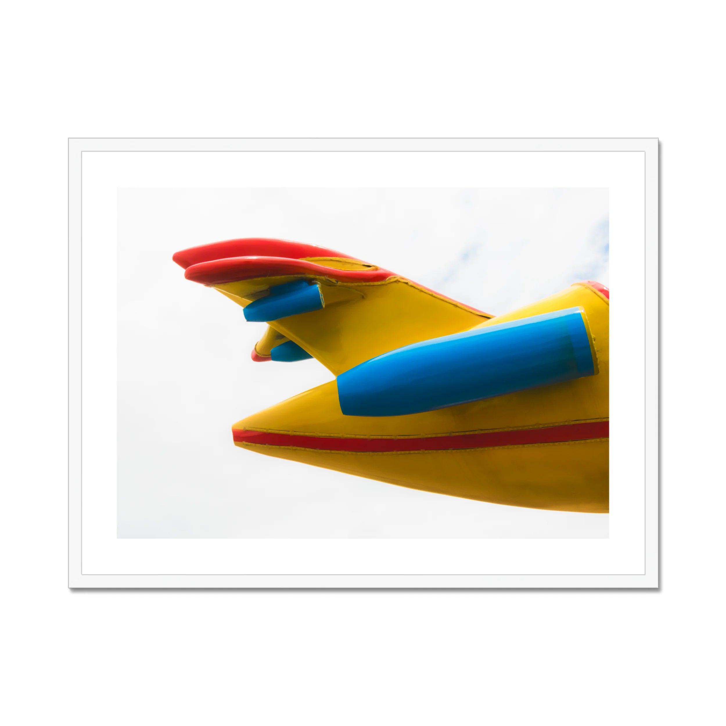 Flying High - Amusement Park Airplane Art Print, Colorful Toy Airplane