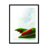 Flying High - Amusement Park Airplane Art Print, Green Red Airplane Ride