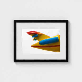 Flying High - Yellow Carnival Airplane Art Print / Canvas Amusement Park, Technicolor Dreamscape Prints