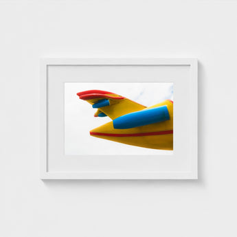 Flying High - Yellow Carnival Airplane Art Print / Canvas Amusement Park, Technicolor Dreamscape Prints