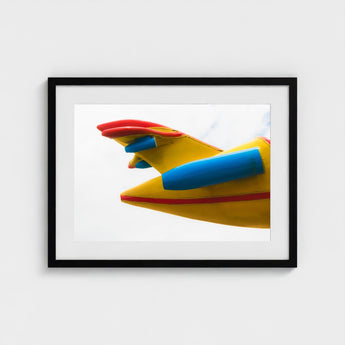 Flying High - Yellow Carnival Airplane Art Print / Canvas Amusement Park, Technicolor Dreamscape Prints