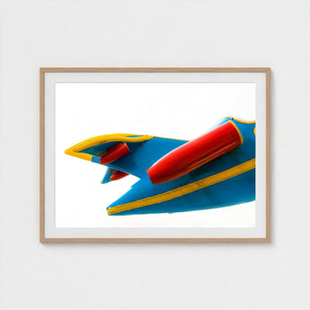 Flying Higher - Amusement Park Airplane Art Print / Canvas Mid-century Carnival Delights, Technicolor Dreamscape, Prints