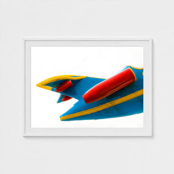Flying Higher - Amusement Park Airplane Art Print / Canvas Mid-century Carnival Delights, Technicolor Dreamscape, Prints