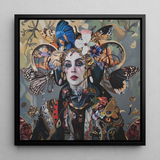 The Fool - Stampa d'arte / Tela del mazzo di tarocchi surreale, 12x12’’ / 31x31cm / Cornice nera, Poster, stampe e arte visiva, Toby Leon