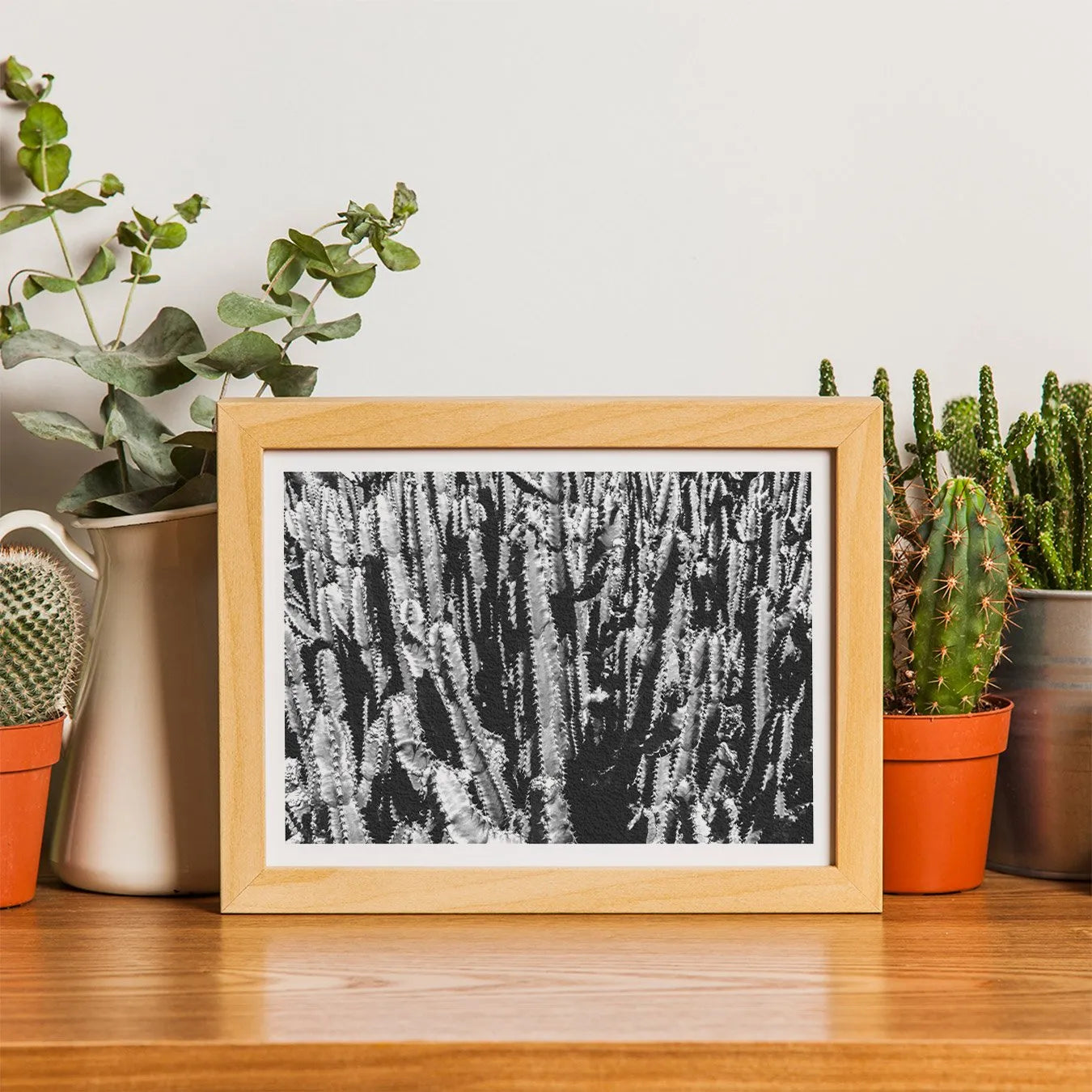 Forest For The Trees - black / White Succulent Art Print - Posters Prints & Visual Artwork - Aesthetic Art
