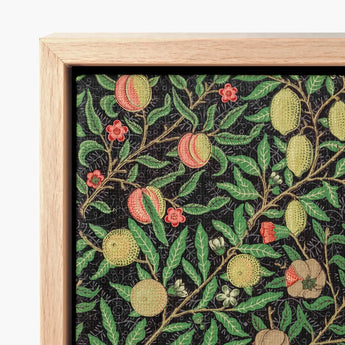 Four Fruits too - William Morris Botanicals Art Print / Canvas Framed Artwork Vibrant Botanical Pattern Peach-like Red Morris’s, Prints