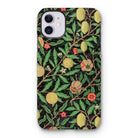 Four Fruits too - William Morris Aesthetic Iphone Case, 11 / Matte, Decorative Iphone Case Botanical Fruit Flower Pattern