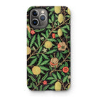 Four Fruits too - William Morris Aesthetic Iphone Case, 11 Pro / Matte, Decorative Iphone Case Botanical Fruit Leaf Pattern