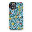 Four Fruits - William Morris Aesthetic Iphone Case, 11 Pro / Matte, Floral Patterned Phone Case Iphone Triple-lens Camera