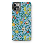 Four Fruits - William Morris Aesthetic Iphone Case, 11 Pro Max / Matte, Floral Fruit Patterned Phone Case Colorful Botanical Design