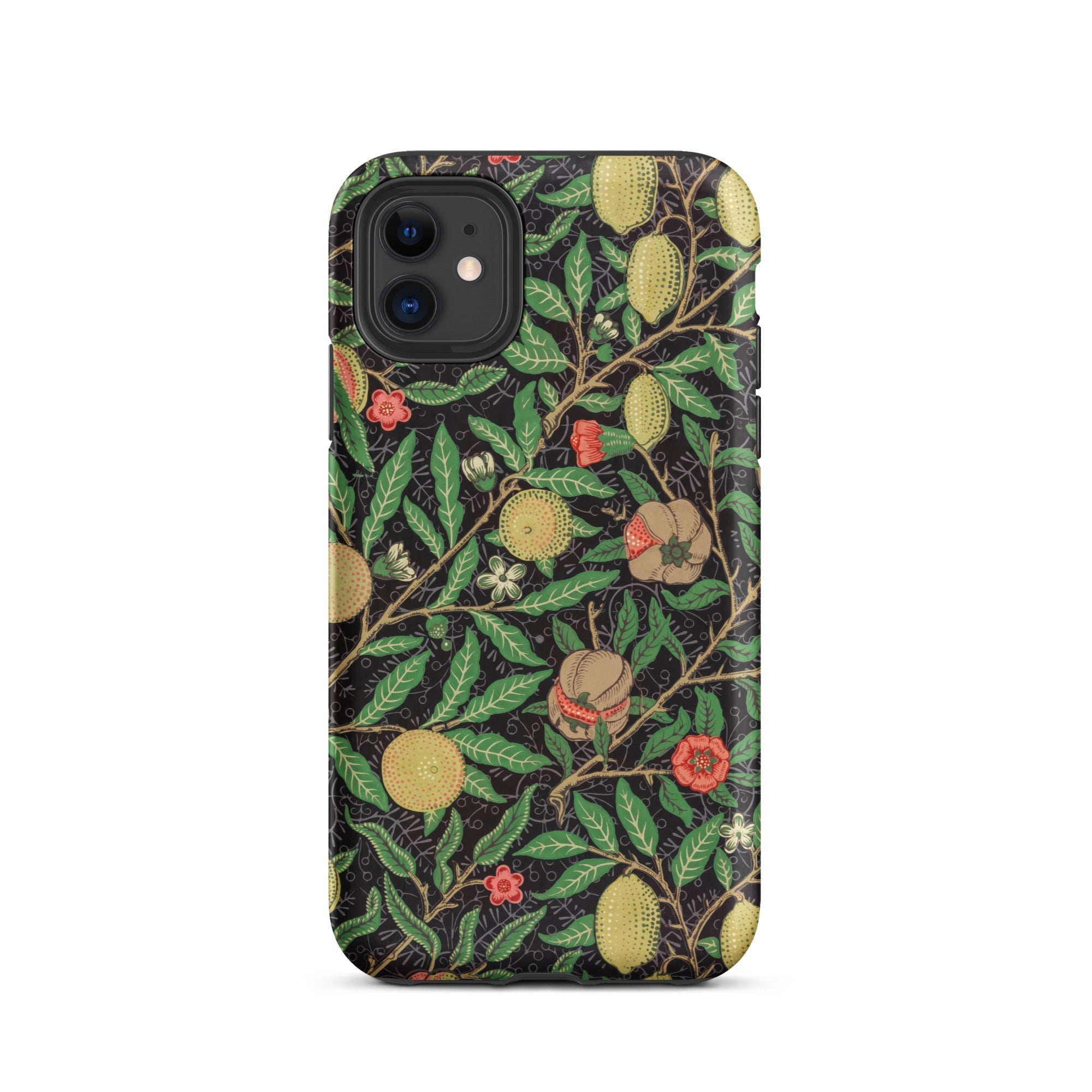 Four Fruits too - William Morris Aesthetic Iphone Case, 11 / Tough Phone, Floral Patterned Phone Case