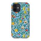 Four Fruits - William Morris Aesthetic Iphone Case, 12 / Matte, Colorful Floral Fruit Patterned Phone Case Iphone