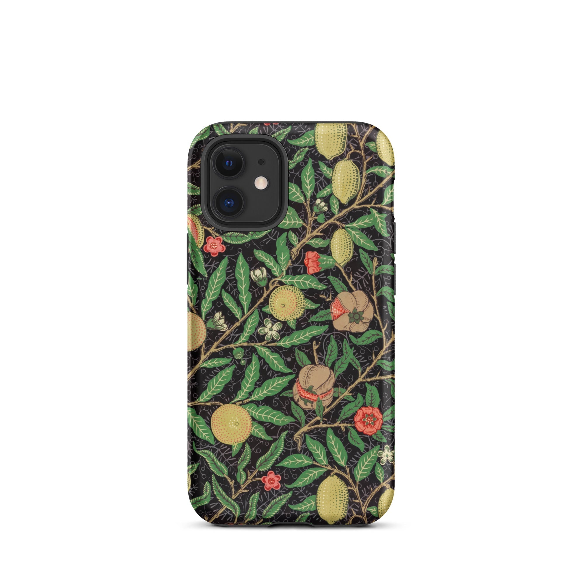 Four Fruits too William Morris Aesthetic Iphone Case, 12 Mini / Matte, Floral Patterned Phone Case
