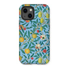 Four Fruits - William Morris Aesthetic Iphone Case, 13 / Matte, Floral Patterned Phone Case Fruit Leaf Designs Light