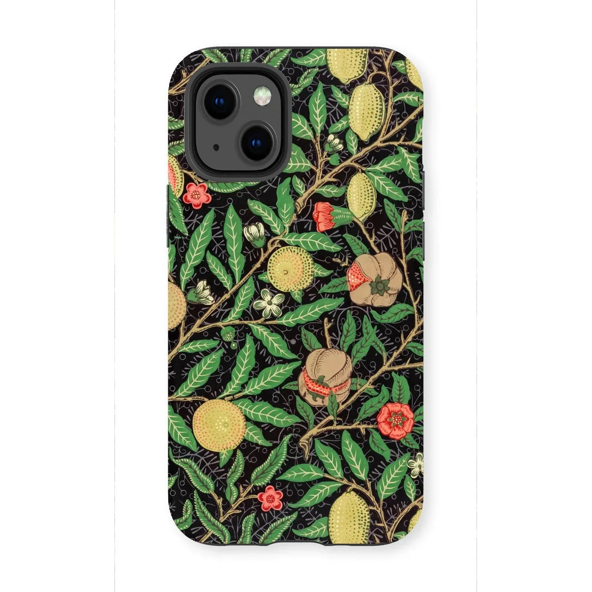 Four Fruits too - William Morris Aesthetic Iphone Case, 13 Mini / Matte, Decorative Phone Case Botanical Fruit Flower Pattern