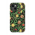 Four Fruits too - William Morris Aesthetic Iphone Case, 13 Mini / Matte, Decorative Phone Case Botanical Fruit Flower Pattern