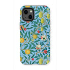 Four Fruits - William Morris Aesthetic Iphone Case, 13 Mini / Matte, Floral Patterned Phone Case Colorful Fruit Leaf Design