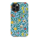 Four Fruits - William Morris Aesthetic Iphone Case, 13 Pro / Matte, Colorful Floral Fruit Patterned Phone Case Multi-camera Smartphone
